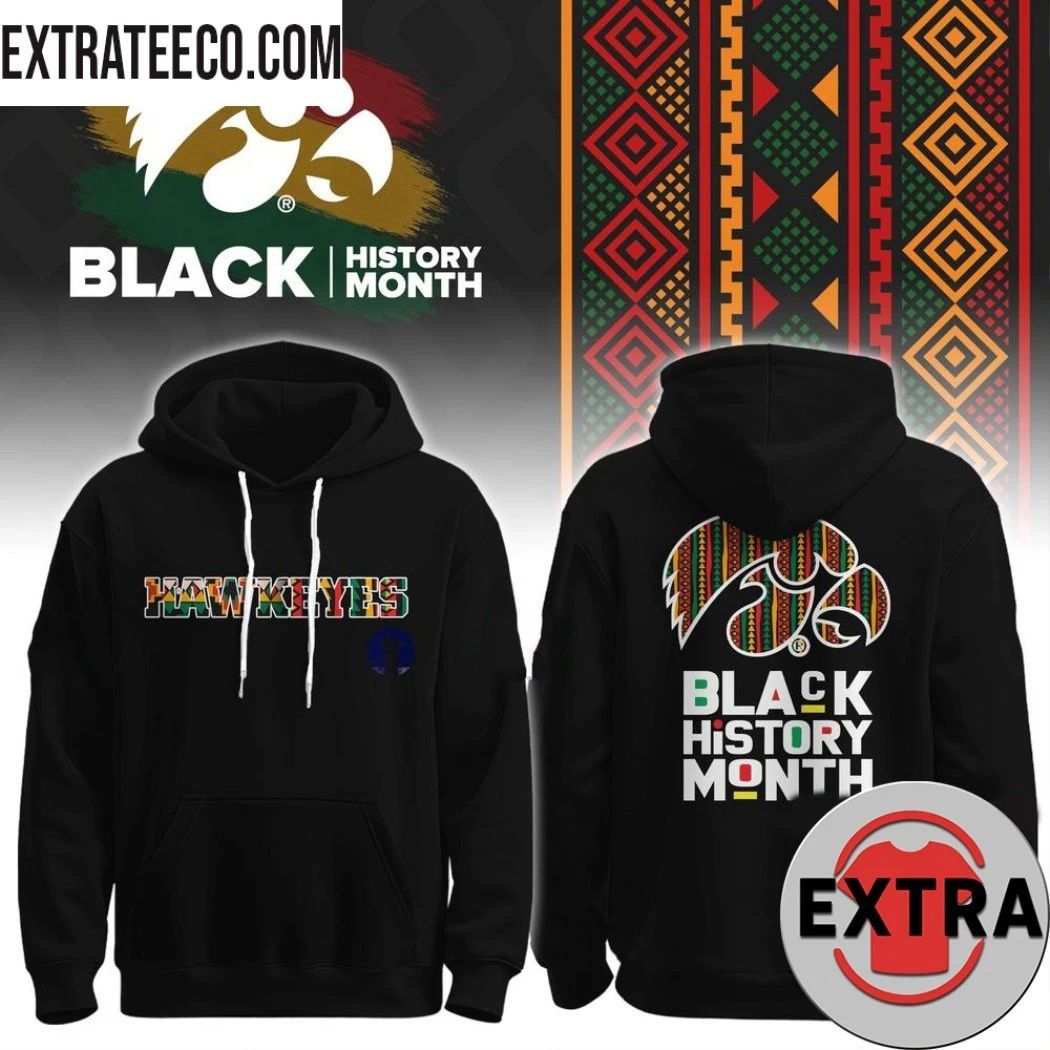 Iowa Hawkeyes Basketball Black History Month Logo Two Sided 2026 T-Shirt