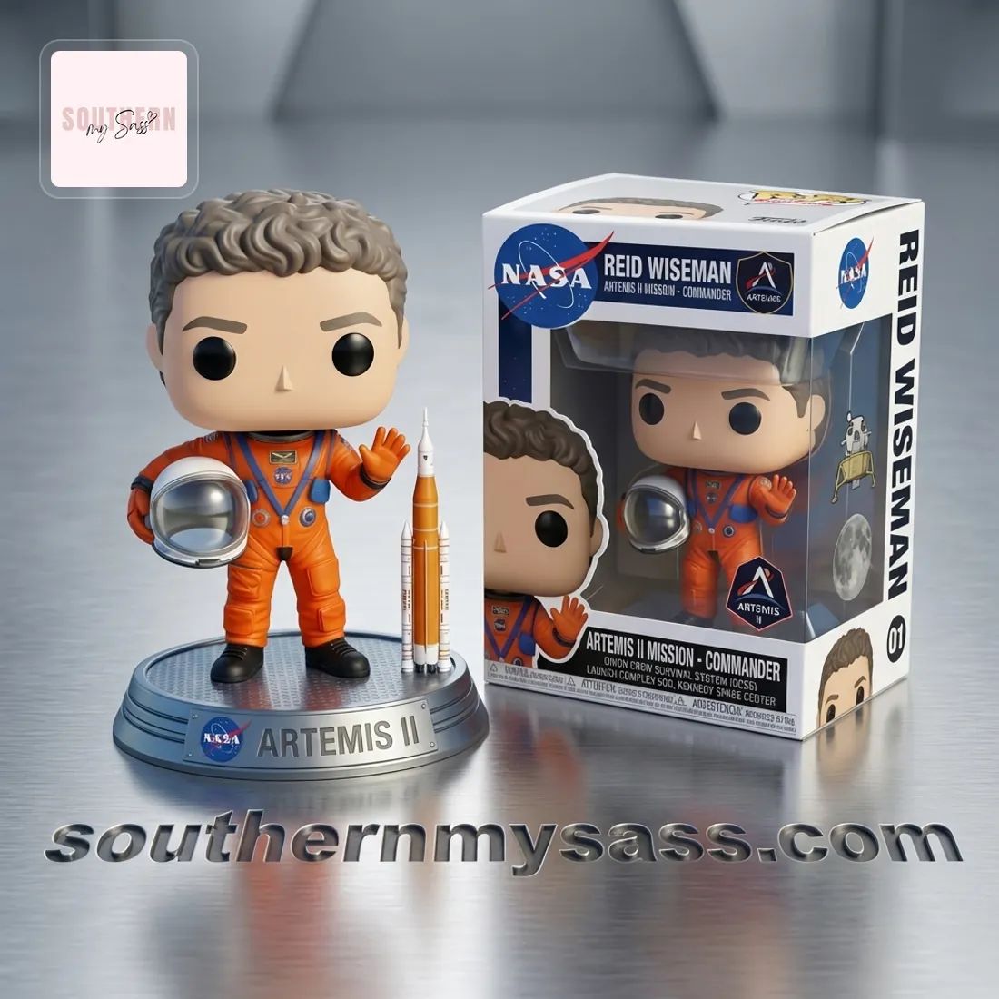 NASA Artemis II Reid Wiseman Commander Pop Figure Doll