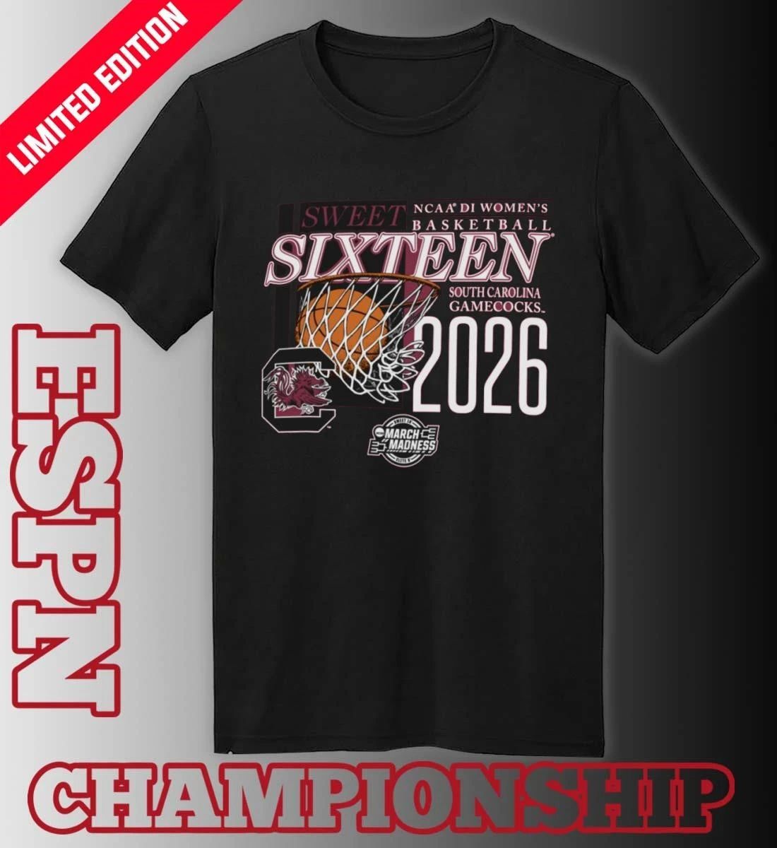 South Carolina Gamecocks 2026 NCAA DI Women’s Basketball Sweet Sixteen – Sacramento Regional T-Shirt