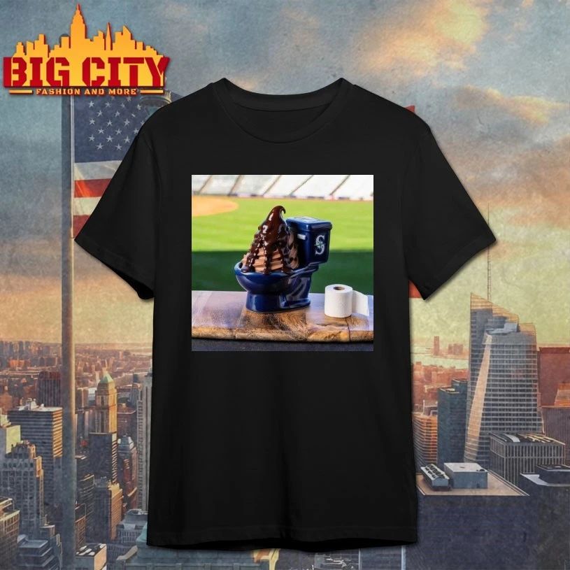 Mariners Big Dumper Sundae Chocolate Ice Cream Toilet T-shirt