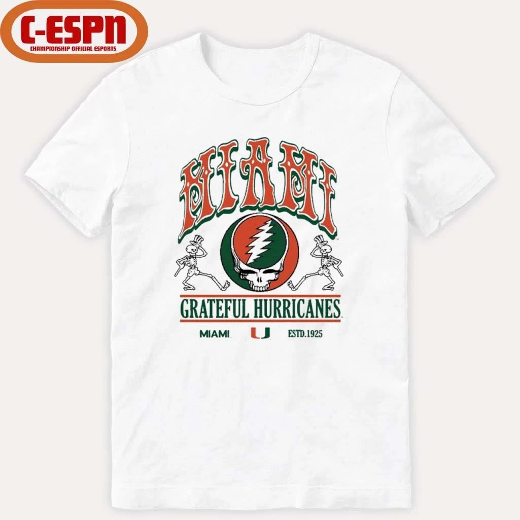 University Of Miami X Grateful Hurricanes Shirt