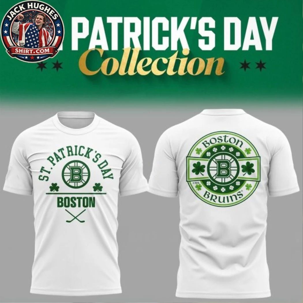 Boston Bruins St. Patrick’s Day 2026 Hockey Game Logo Two Sided Shirt