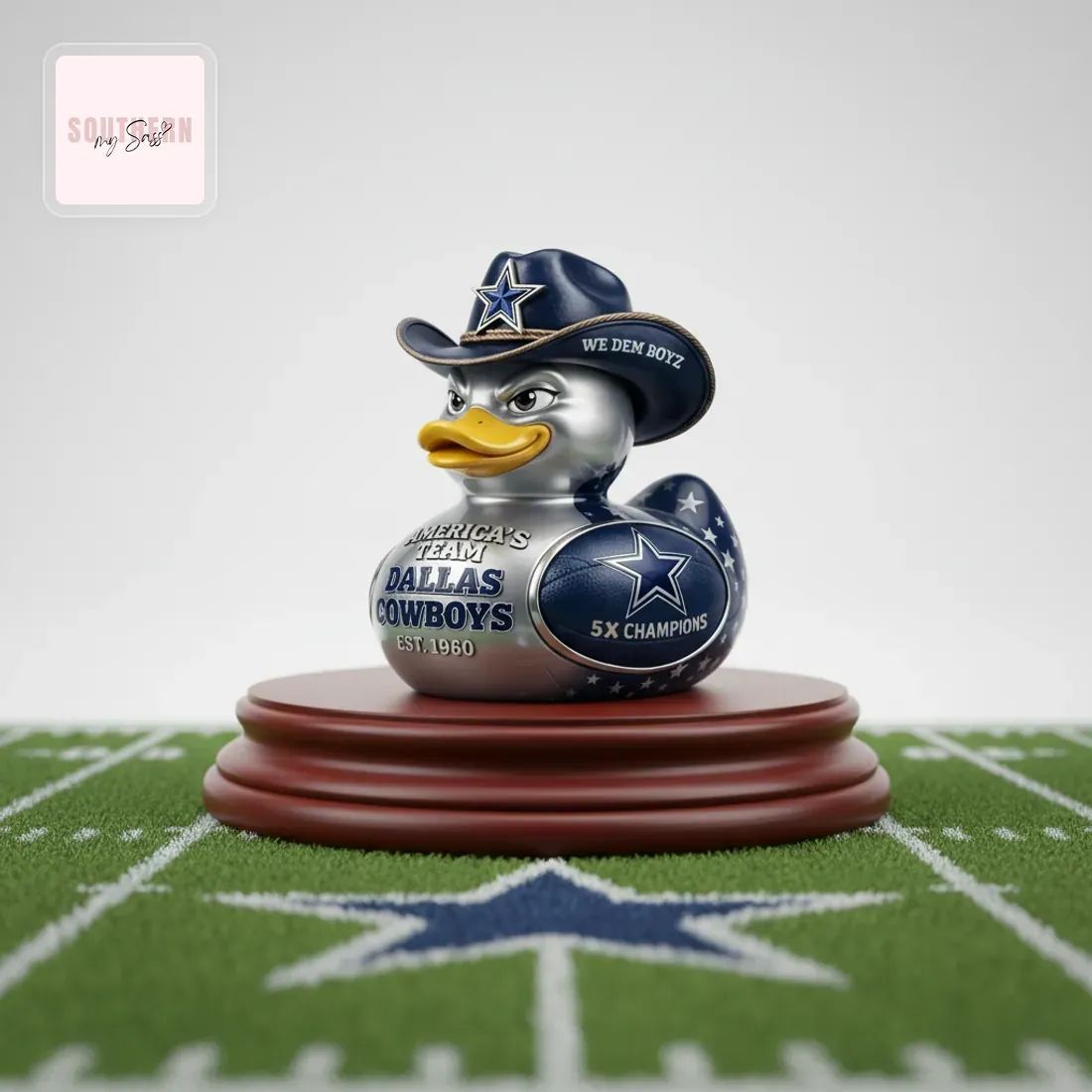 Dallas Cowboys America’s Team 5X Champions Rubber Duck