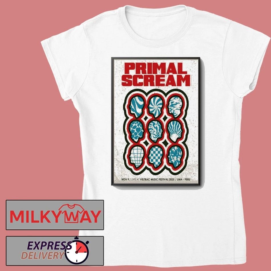 Primal Scream Veltrac Music Fest in Lima Peru Nov 9 2025 Poster shirt
