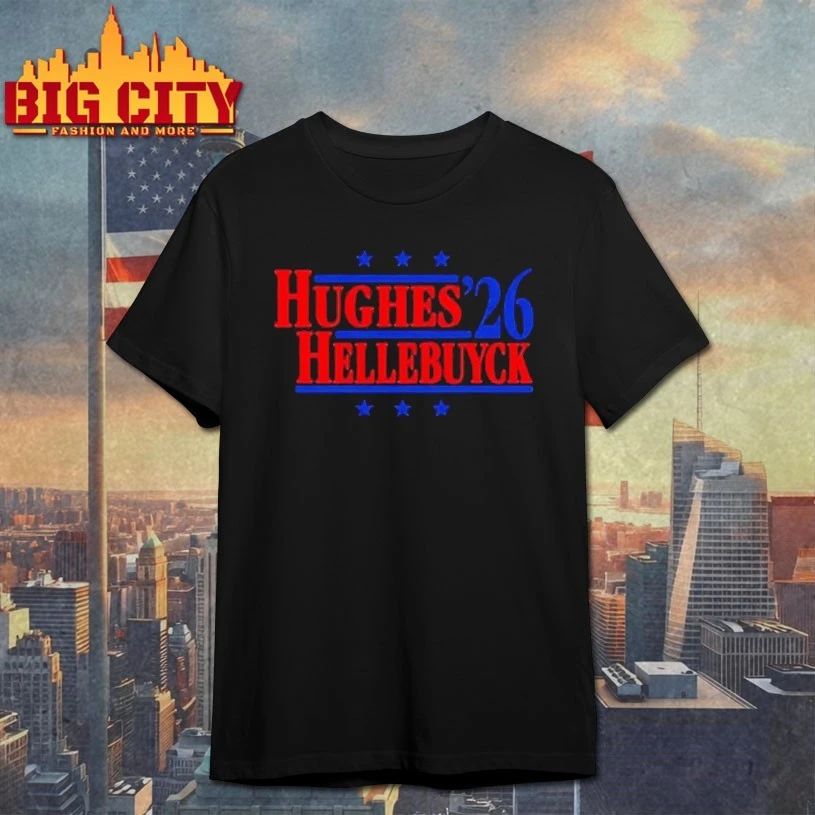 Hughes & Hellebuyck ’26 Team USA Retro Campaign T-shirt