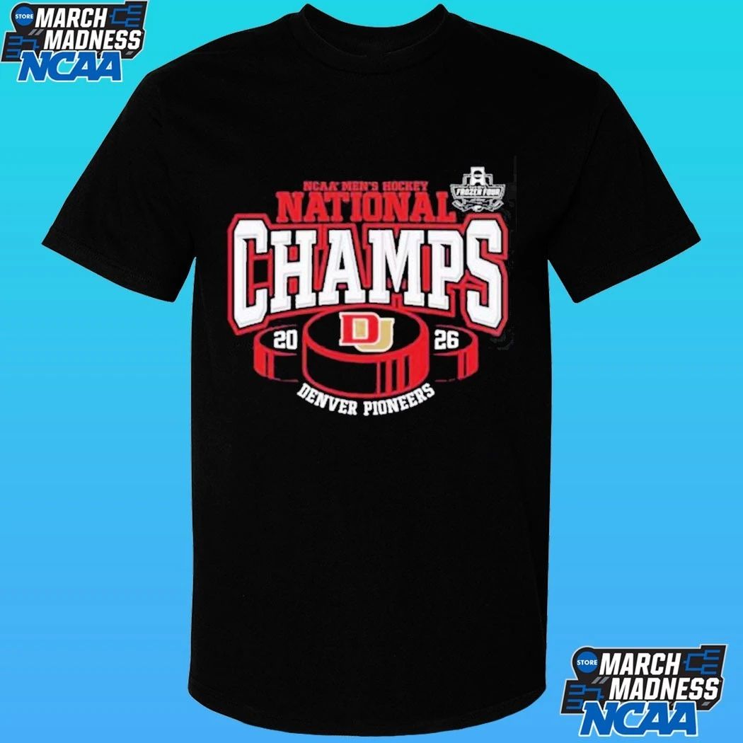 Denver Pioneers 2026 NCAA Frozen Four Men’s Ice Hockey National Champions Hockey Puck Shirt
