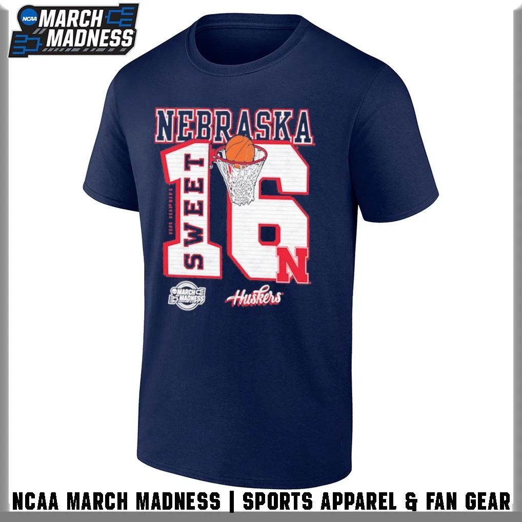 Nebraska Cornhuskers 2026 NCAA March Madness Sweet 16 Bound Net T-Shirt