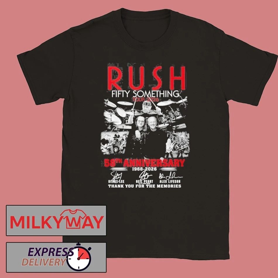 Rush Fifty Something Tour 2026 58th Anniversary 1968-2026 T-Shirt