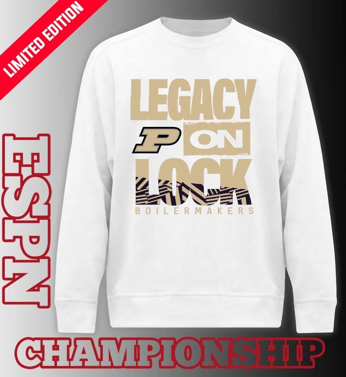 Purdue Boilermakers Basketball Legacy On Lock Bench T-Shirt