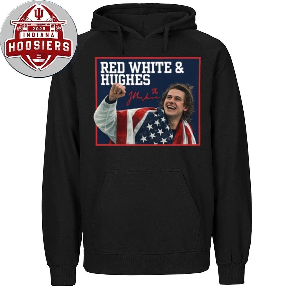Jack Hughes-Usa Hockey Champions Red White & Hughes Signature T-Shirt