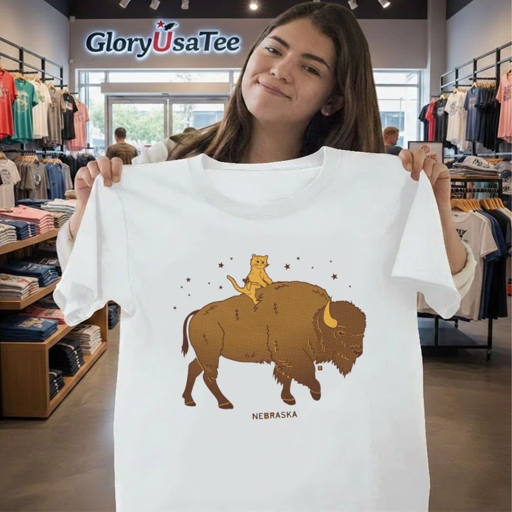 Gary Riding Bison Nebraska Shirt
