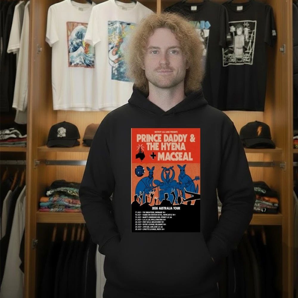 Prince Daddy & The Hyena, Macseal 2026 Australia Tour Poster Shirt