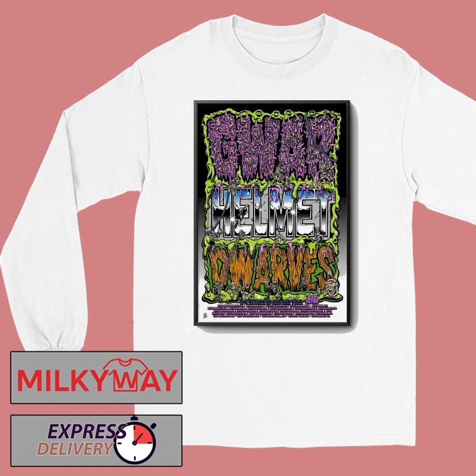 GWAR Helmet Dwarves Tour 2025 Poster shirt