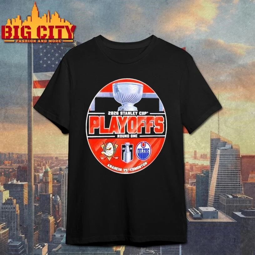 Edmonton Oilers vs. Anaheim Ducks 2026 Stanley Cup playoffs round 1 matchup shirt
