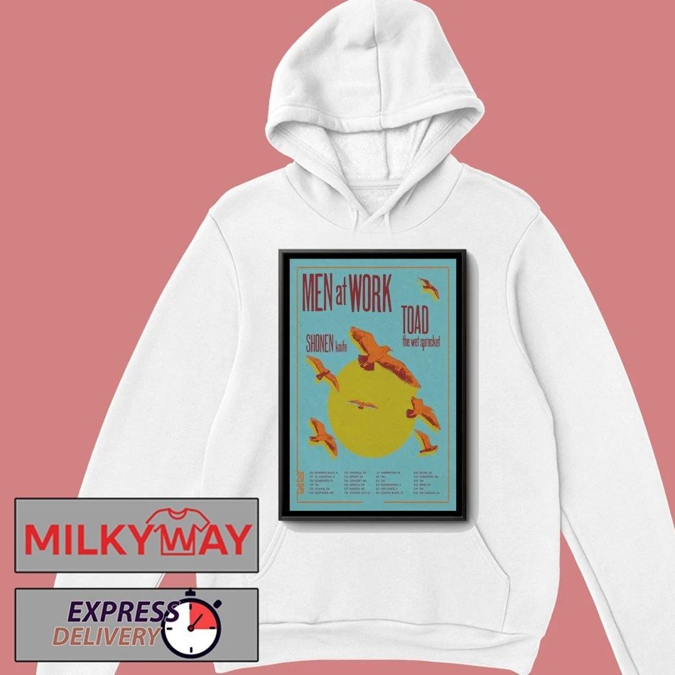 Men At Work with Toad the Wet Sprocket and Shonen Knife Summer 2026 US Tour Poster shirt