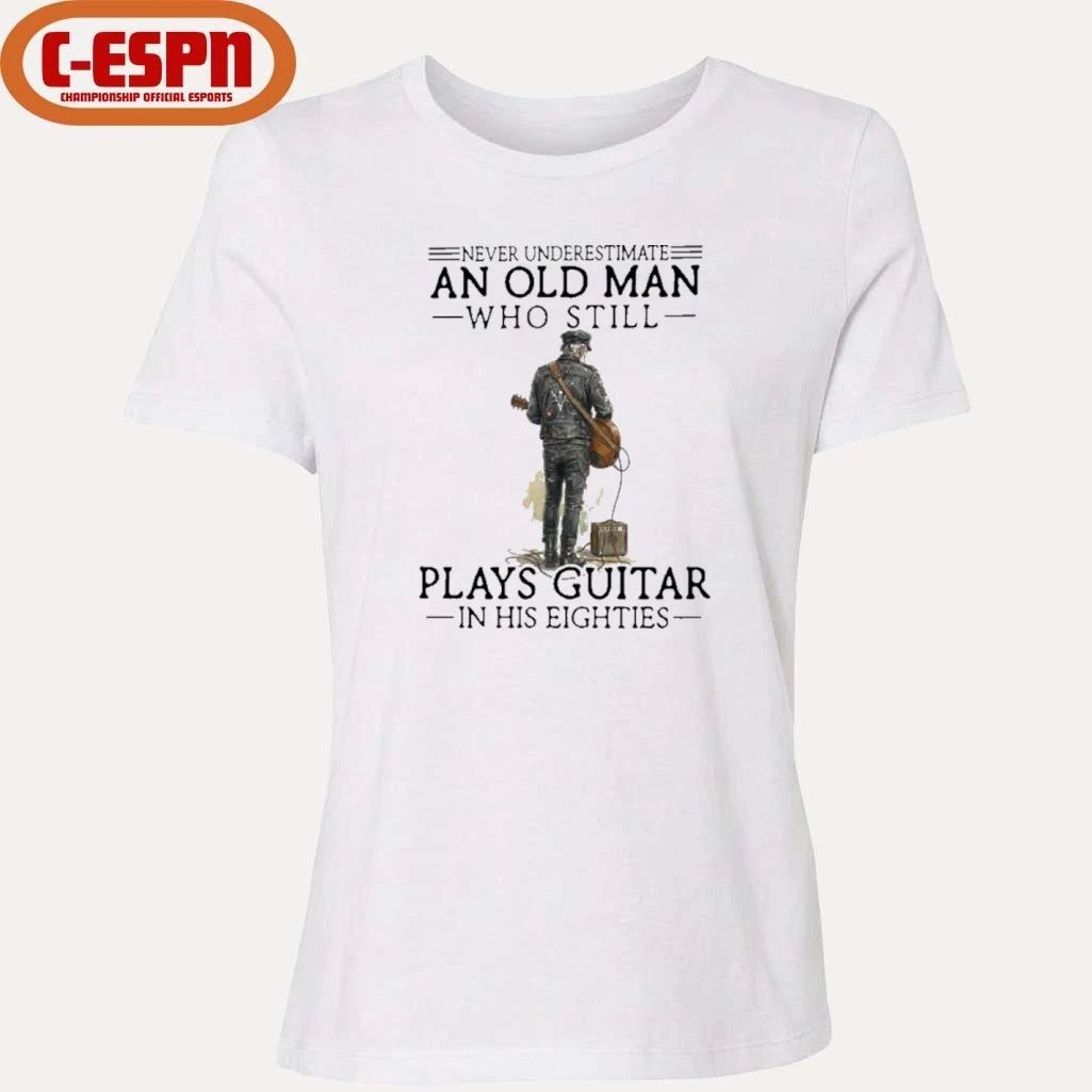Grandpa Never Underestimate An Old MAn Who Still Plays guitar In His 80s Shirt