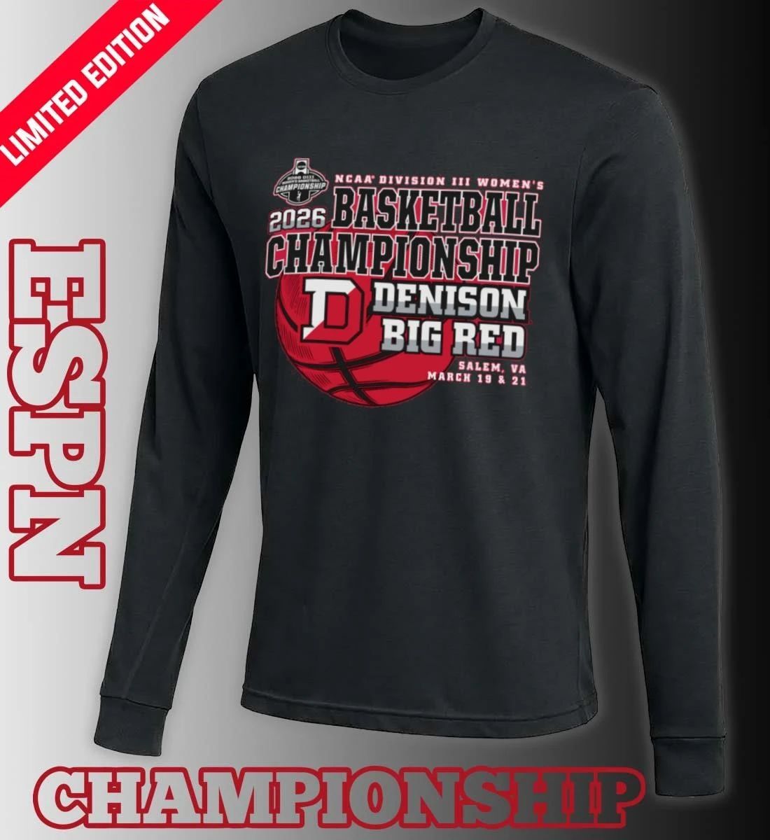 Denison Big Red 2026 NCAA DIII Women’s Basketball Championship Shirt