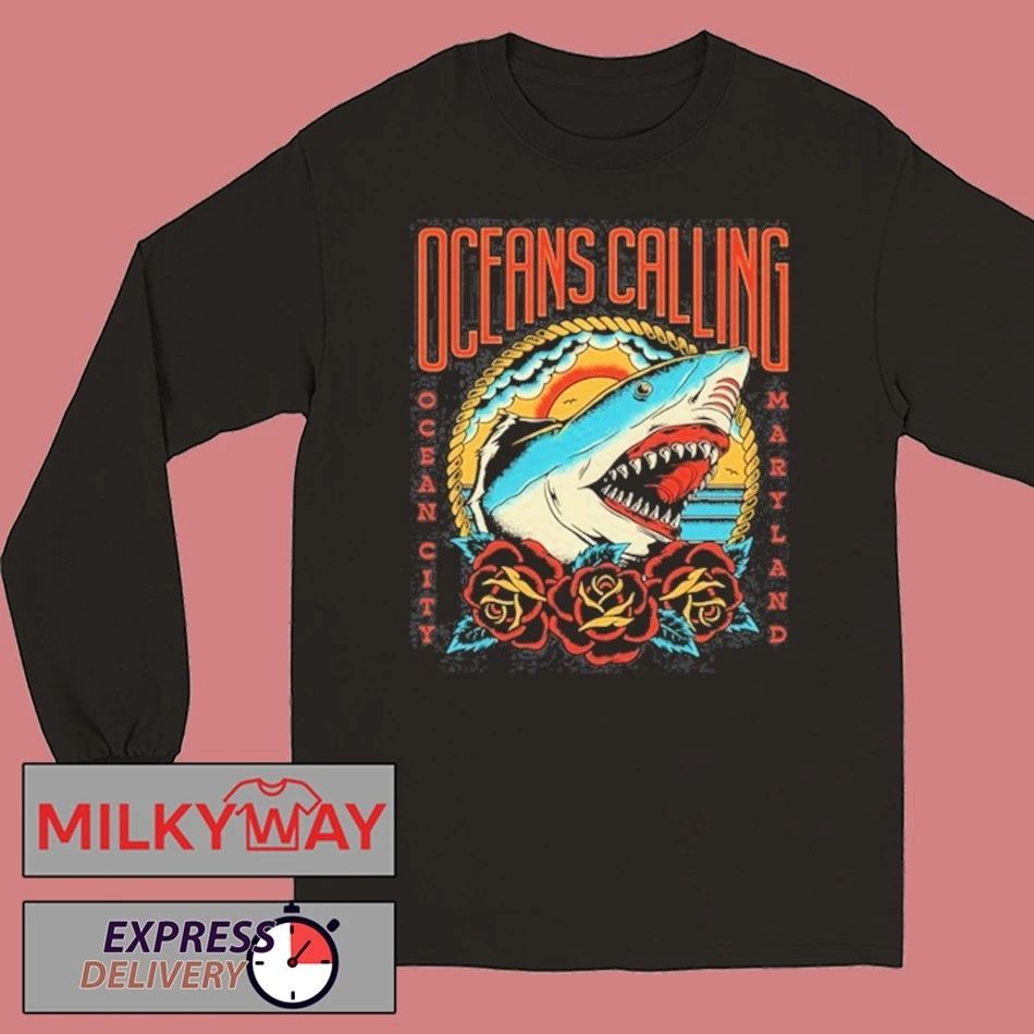 Oceans Calling Festival 2025 Ocean City MD Shark Lineup shirt