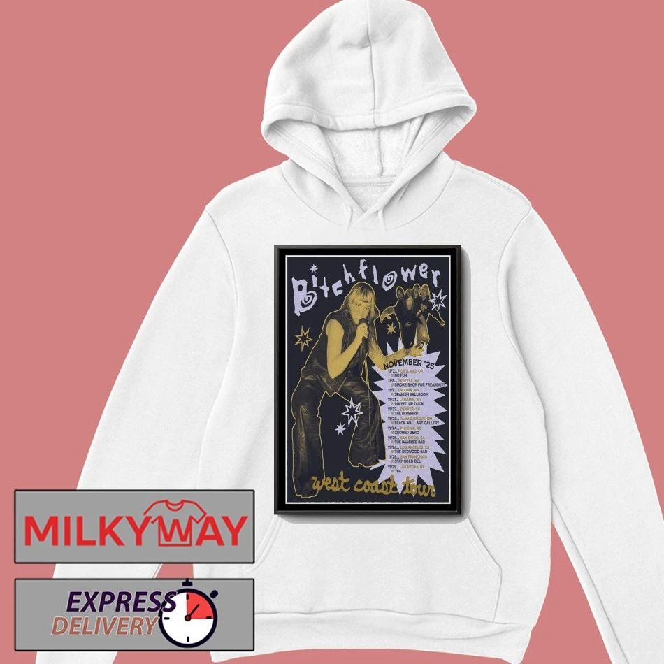 Bitchflower West Coast November 2025 Tour Poster shirt