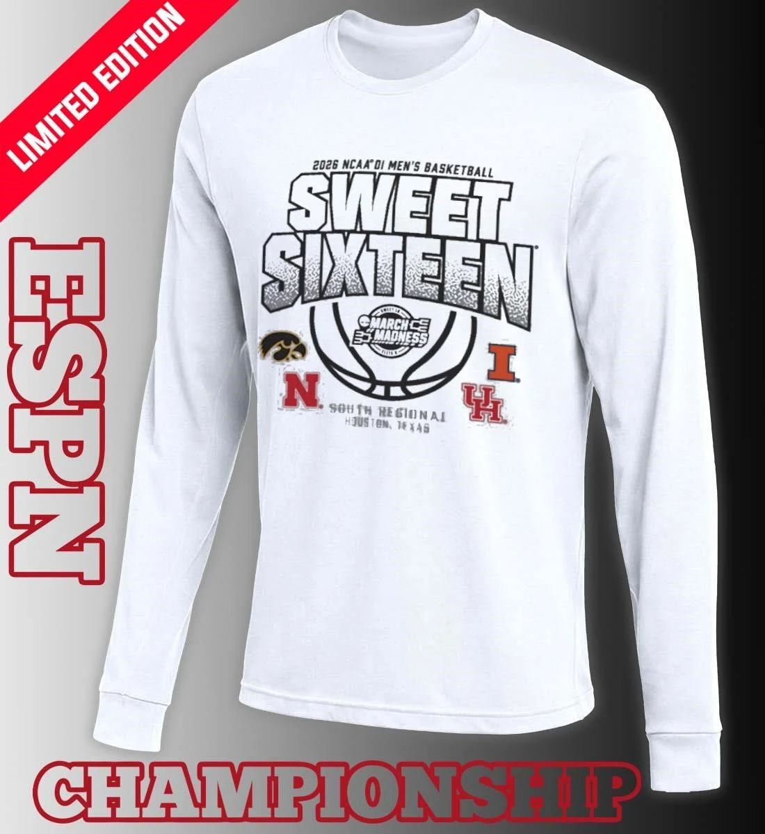 South Regional 2026 NCAA DI Men’s Basketball Sweet Sixteen T-Shirt