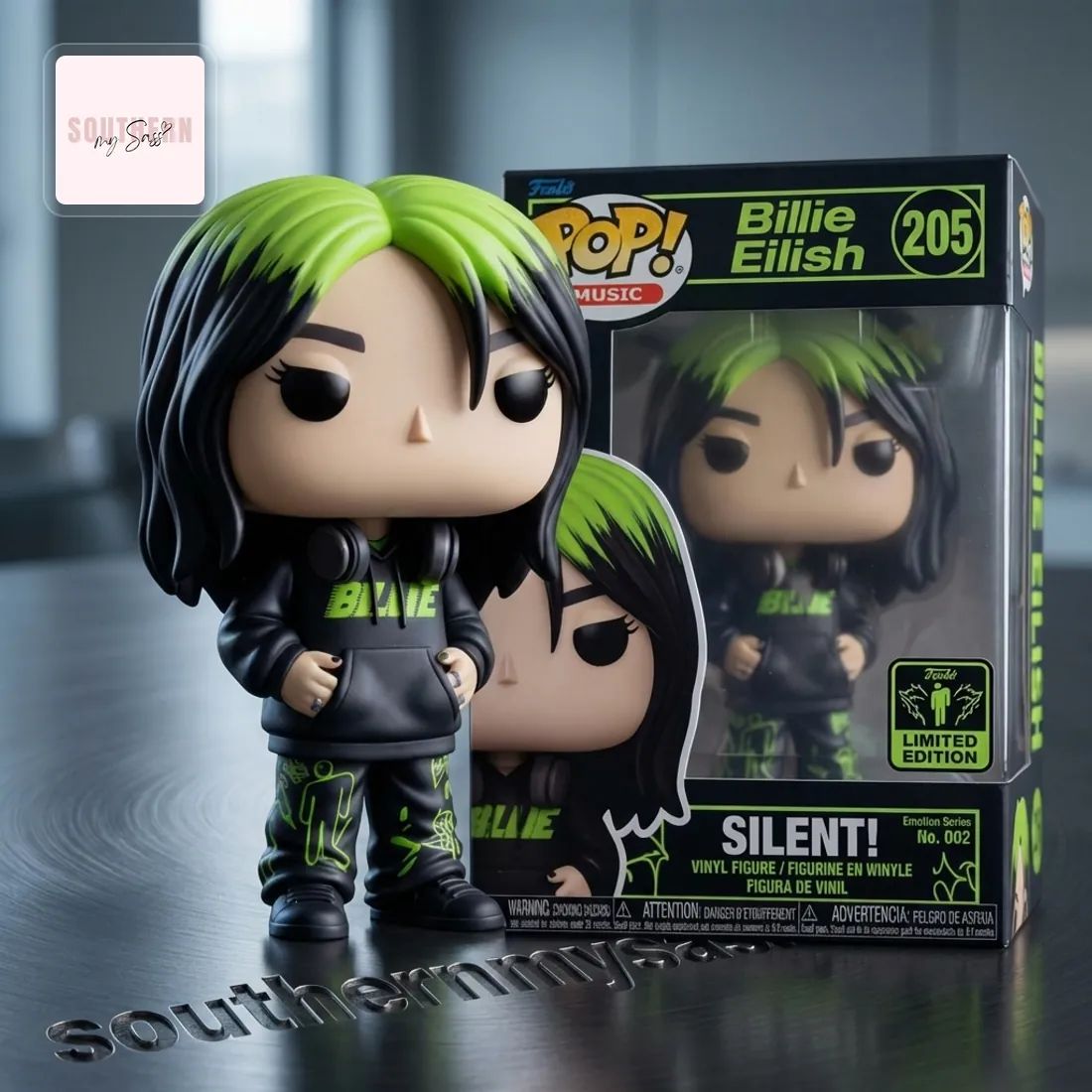 Billie Eilish Green Hair Silent Emotion Series Funko Pop Figure Doll