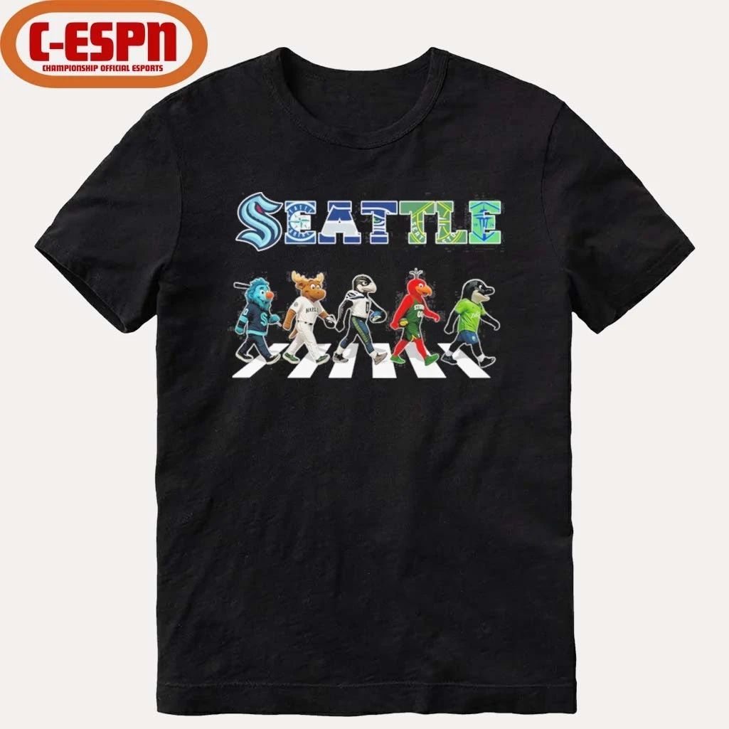 Seattle Sports Teams Mascot Abbey Road Shirt