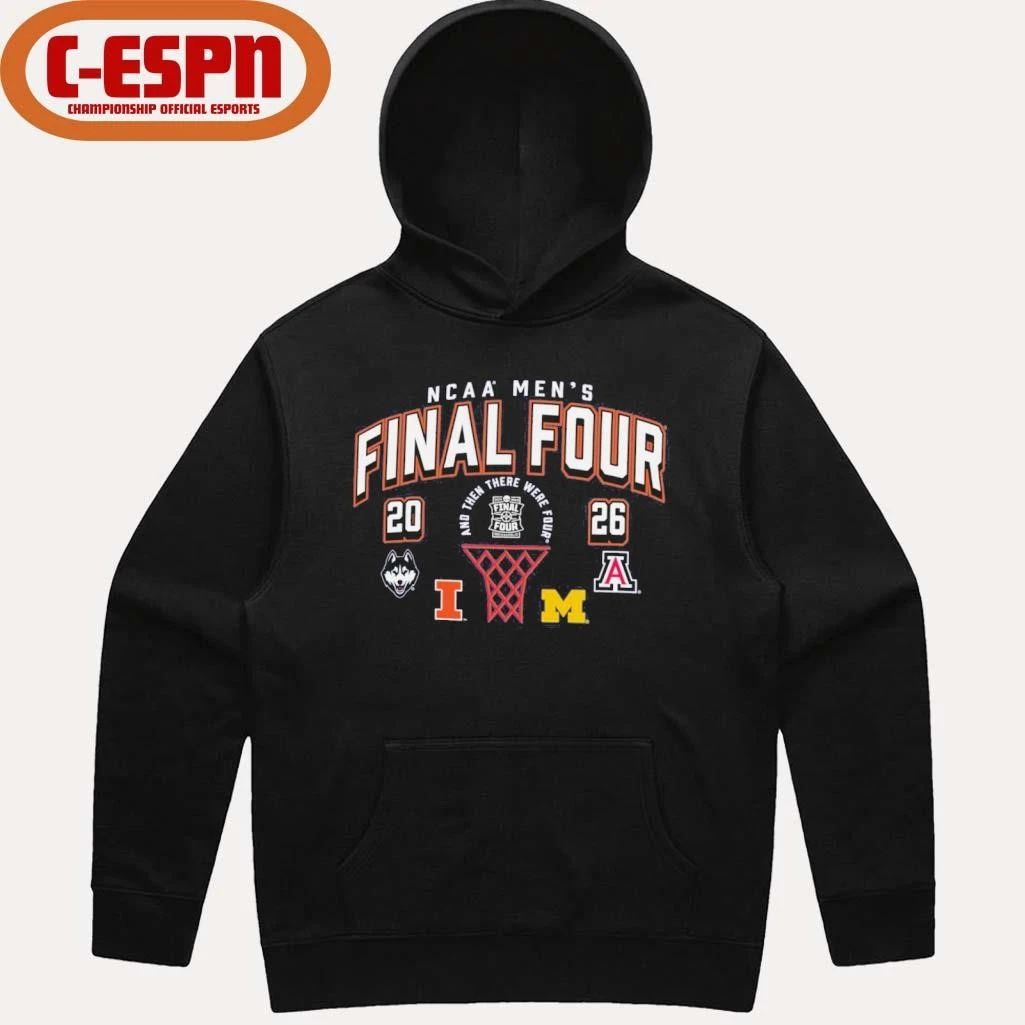 Uconn, Illinois, Michigan And Arizona NCAA Men’s Final Four 2026 Shirt