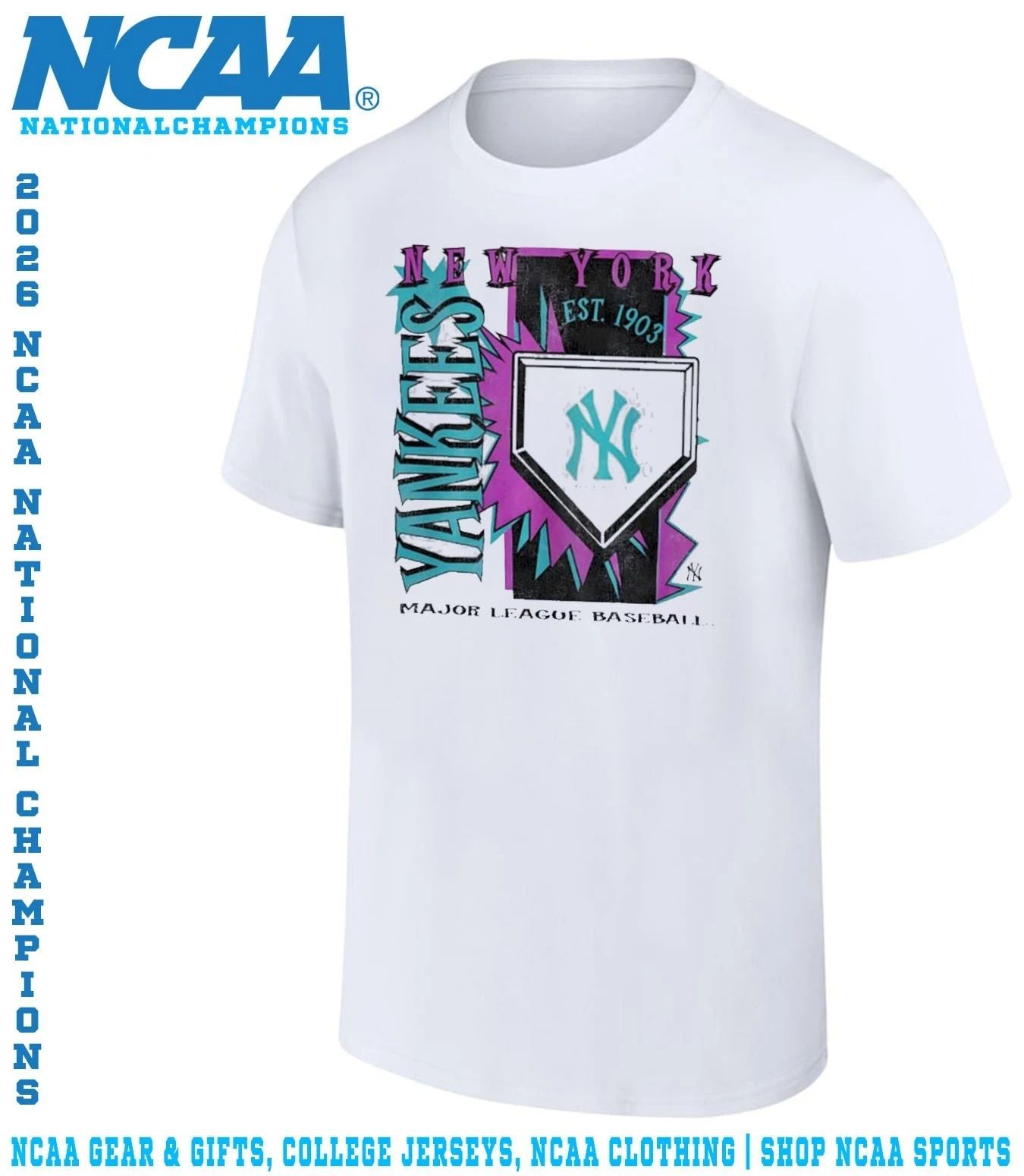 New York Yankees MLB Cooperstown Neon Field Shock shirt