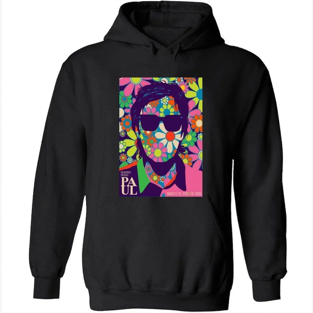 Paul Live Show Poster At The Fonda In Los Angeles CA On March 27-28 2026 Psychedelic Flower Portrait Artwork Shirt