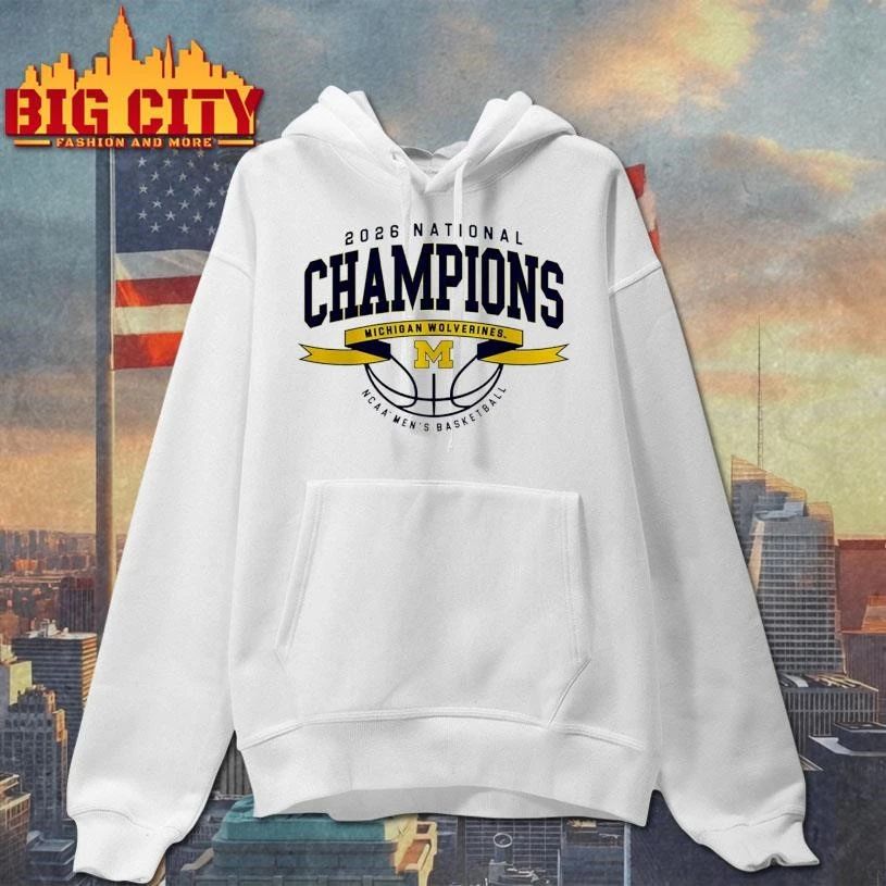 Michigan 2026 Basketball National Champions Ribbon Wings Shirt