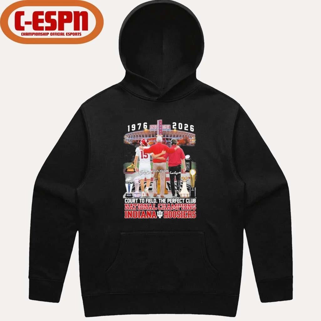 IU Football 1976-2026 Court To Field, The Perfect Club National Champions Shirt
