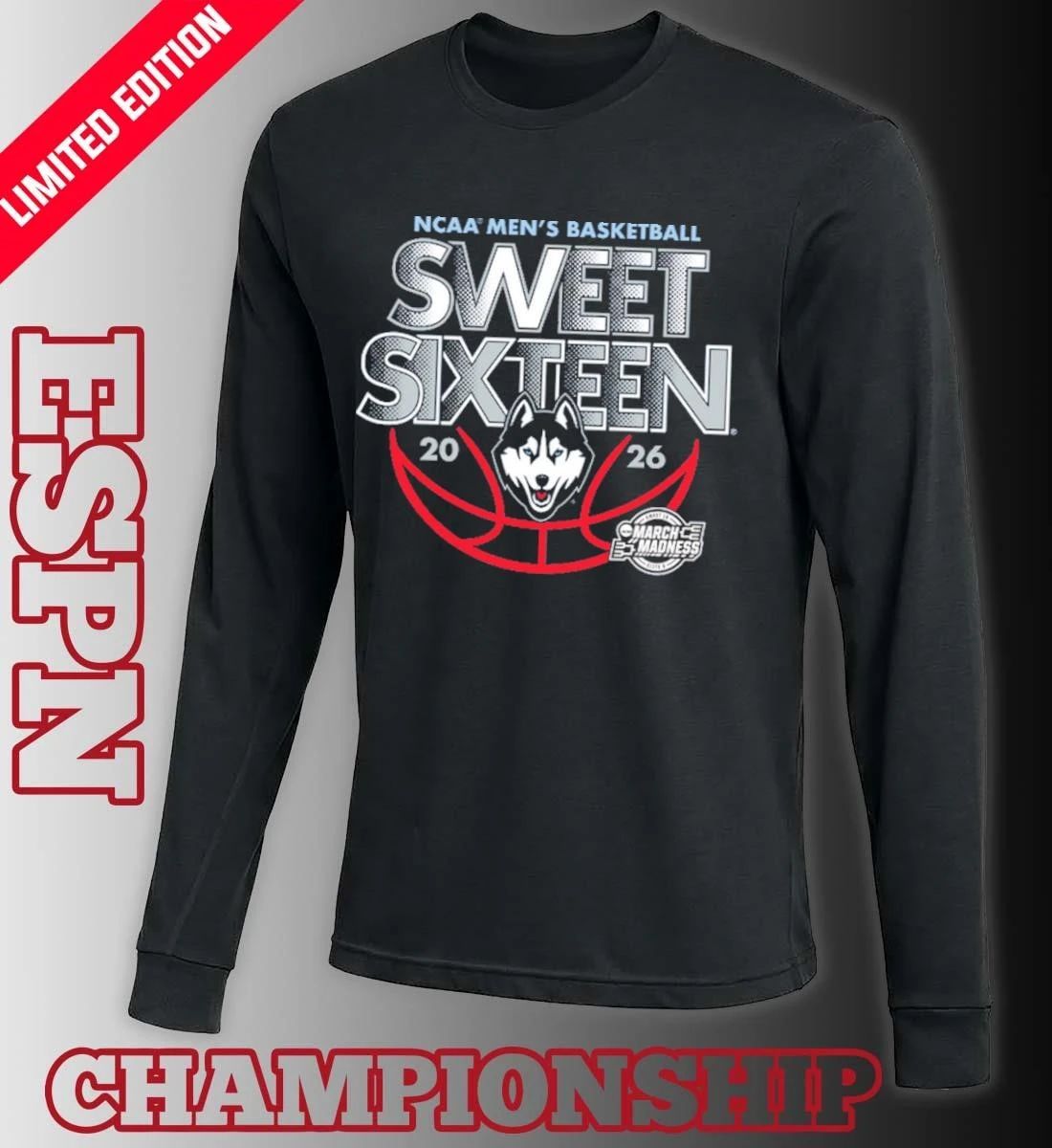 Sweet Sixteen 2026 Uconn Men’s Basketball Shirt