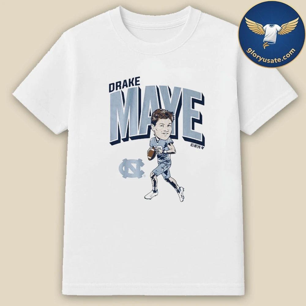 UNC Football Drake Maye Pro Caricature Shirt