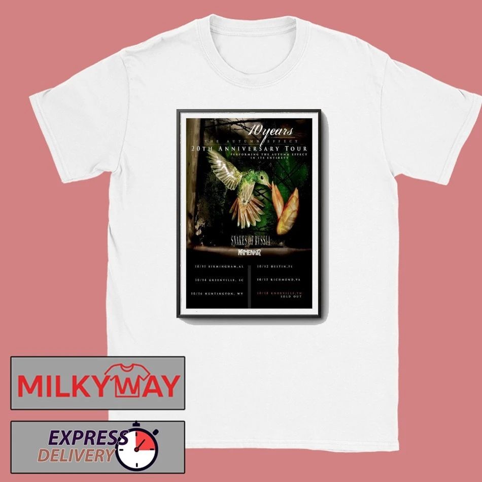 10 Years The Autumn Effect 10th Anniversary Tour 2025 October Poster shirt