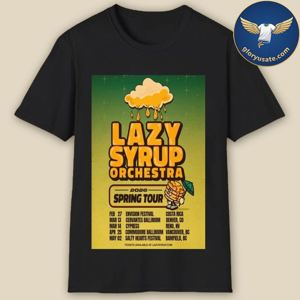 Lazy Syrup Orchestra Spring Tour 2026 Poster Shirt
