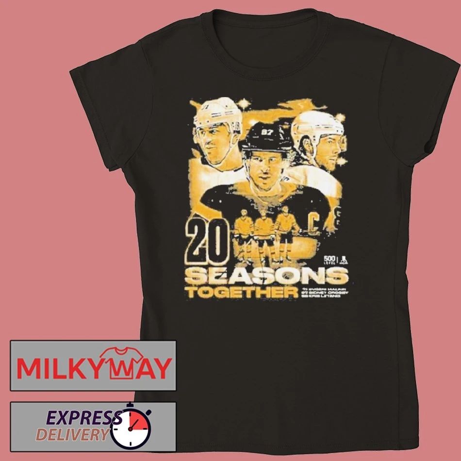 Sidney Crosby Kris Letang Evgeni Malkin Pittsburgh 20 Seasons Shirt