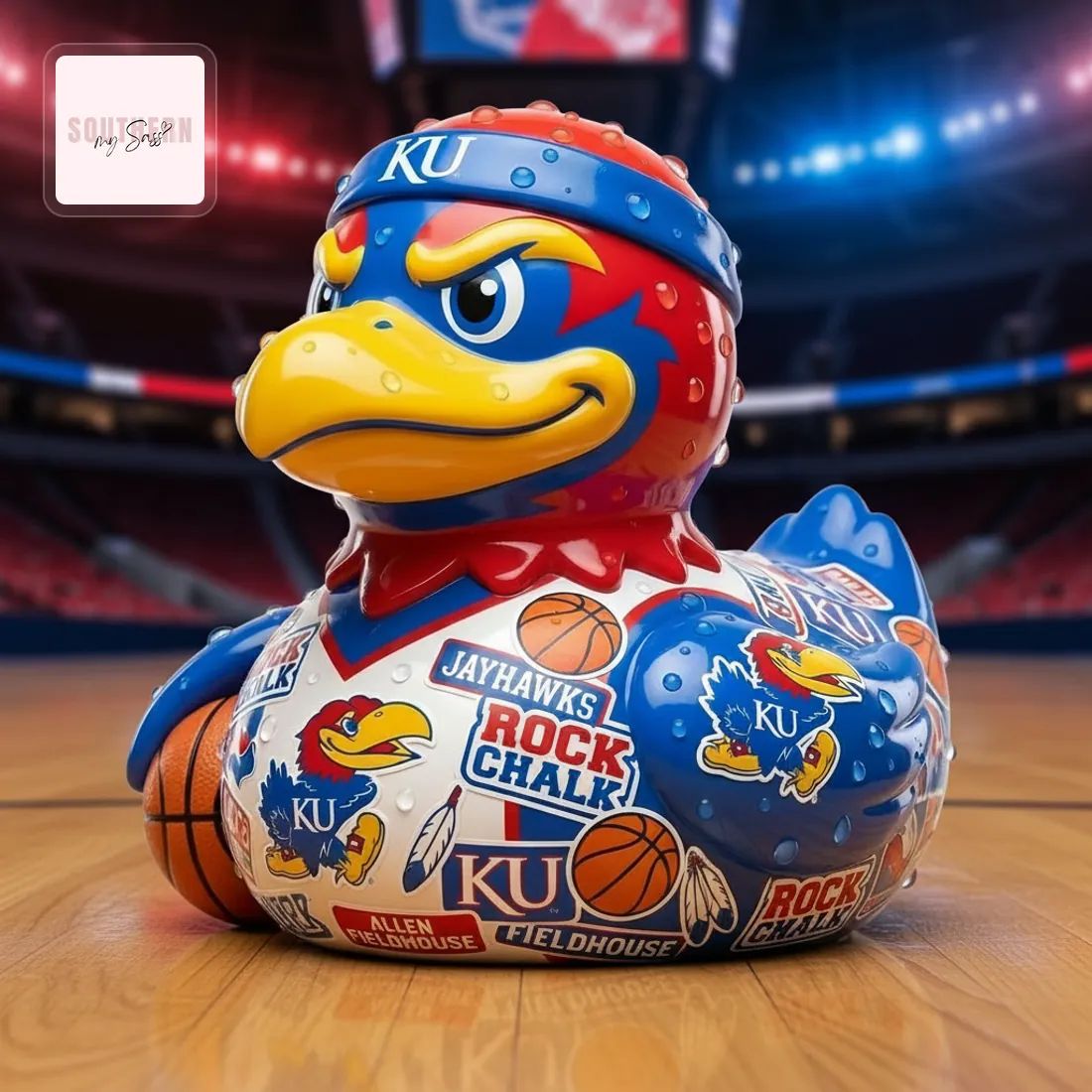 Kansas Jayhawks Basketball Rock Chalk Collector Rubber Duck
