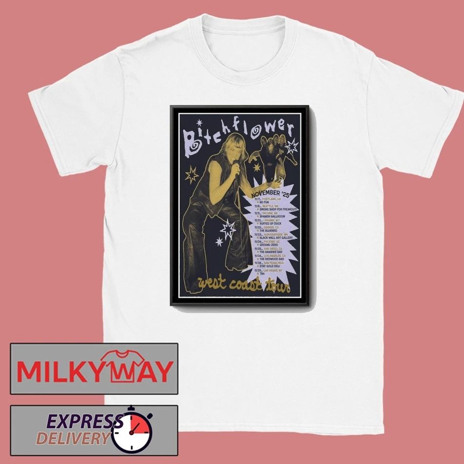 Bitchflower West Coast November 2025 Tour Poster shirt