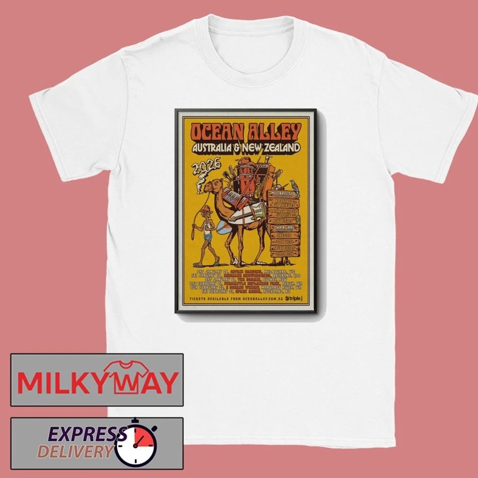 Ocean Alley AU and NZ 2026 Poster Tour shirt
