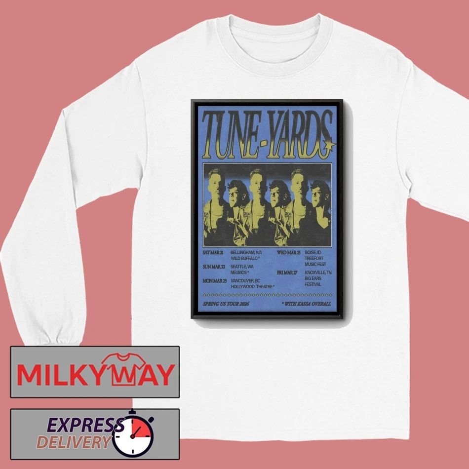 Tune Yards Spring Tour 2026 Poster shirt