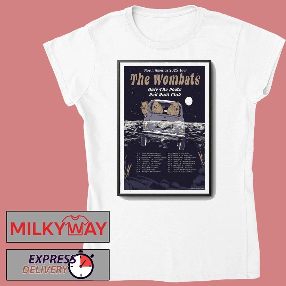 2025 North America Tour The Wombats Poster shirt