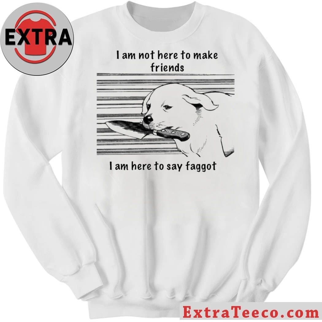Original I Am Not Here To Make Friends I Am Here To Say Faggot Shirt