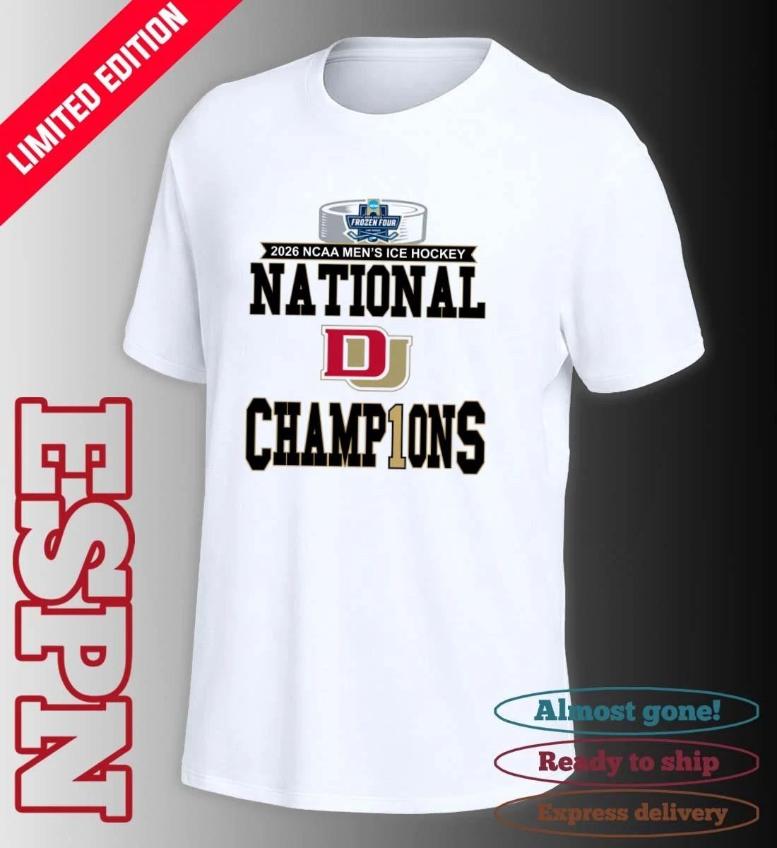 University Of Denver Men’s Ice Hockey 2026 NCAA National Champions Locker Room T-Shirt