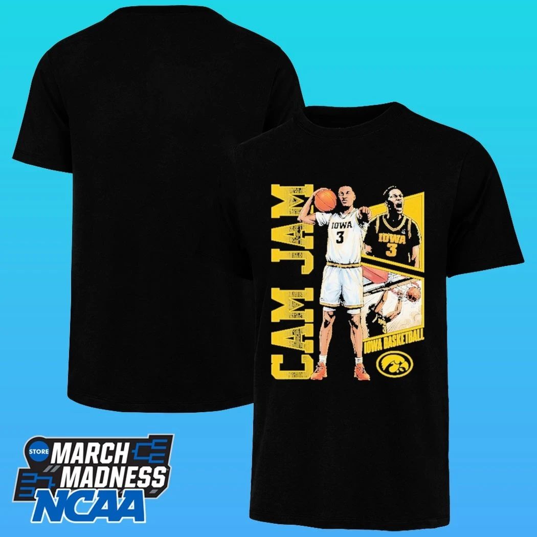 Iowa Hawkeyes Men’s Basketball Cam Jam 90s Retro Shirt