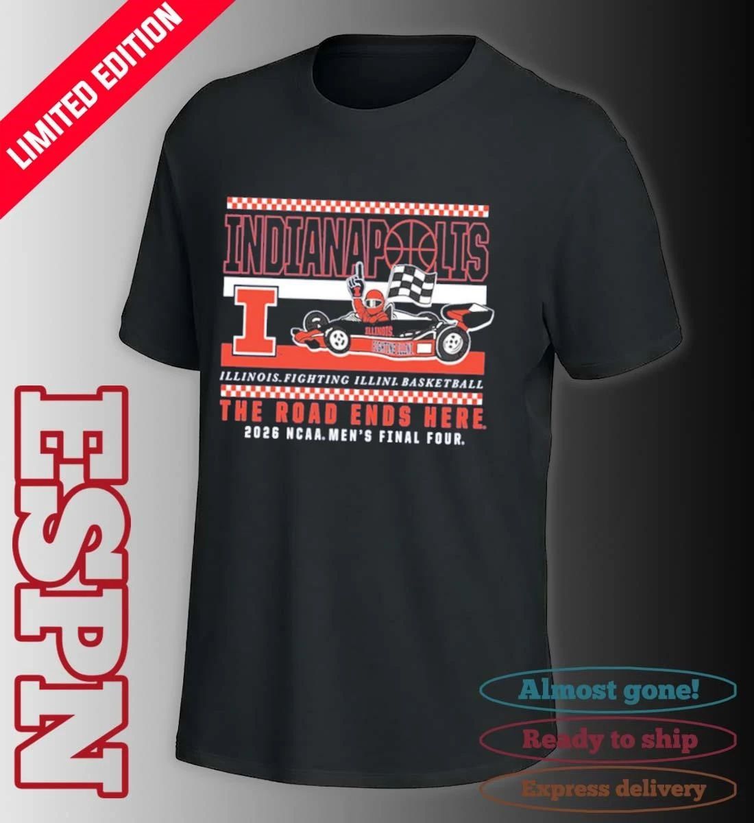 Illinois Men’s Basketball 2026 NCAA Final Four On The Road Again T-Shirt