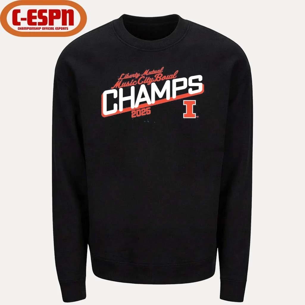 2025 Transperfect Music City Bowl Illinois Champs Shirt