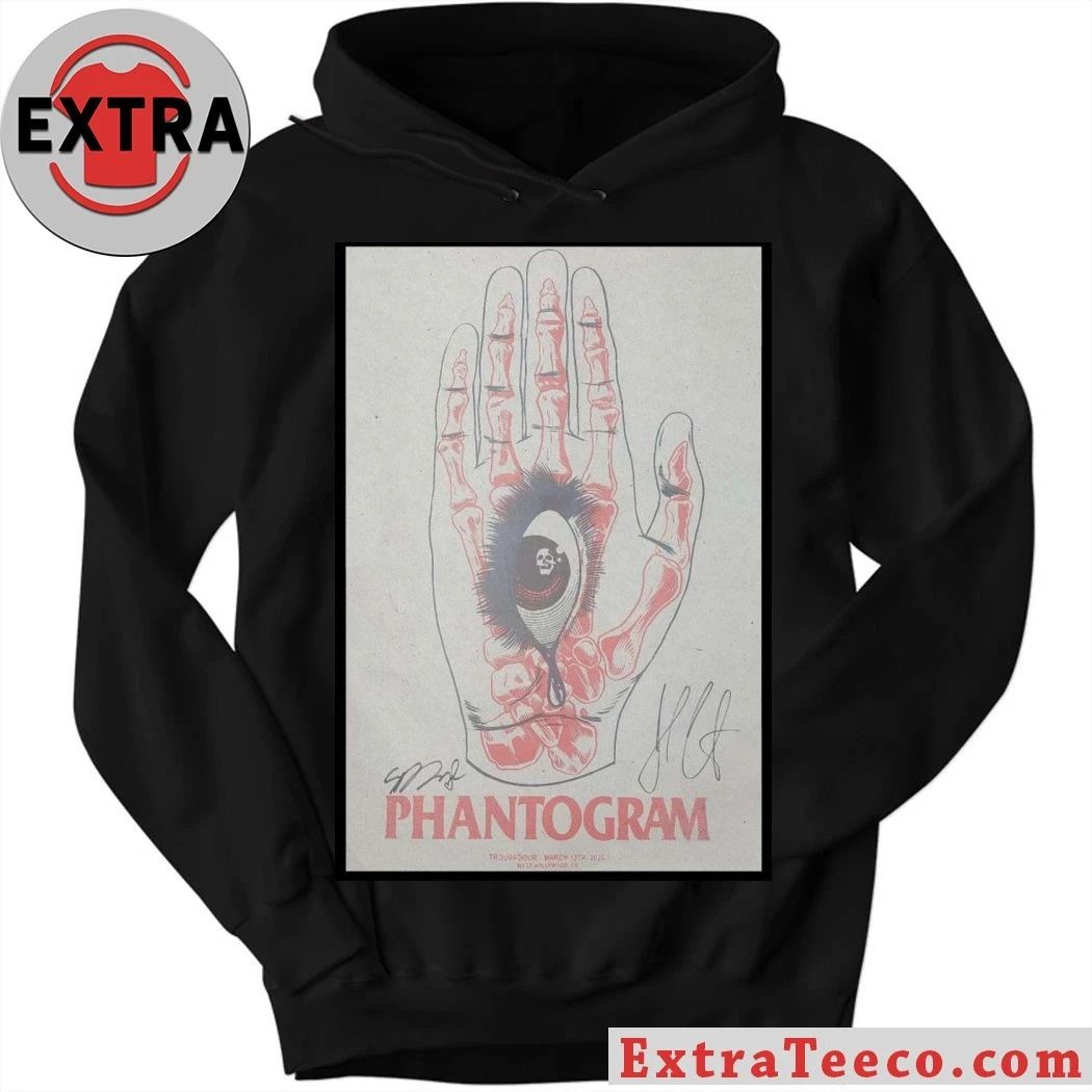 Original Mar 13 2026 PHANTOGRAM Signed Poster West Hollywood CA Shirt