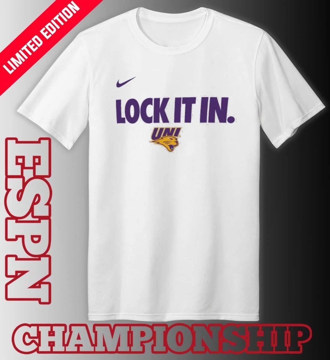 University of Northern Iowa Basketball Lock It In Bench T-Shirt