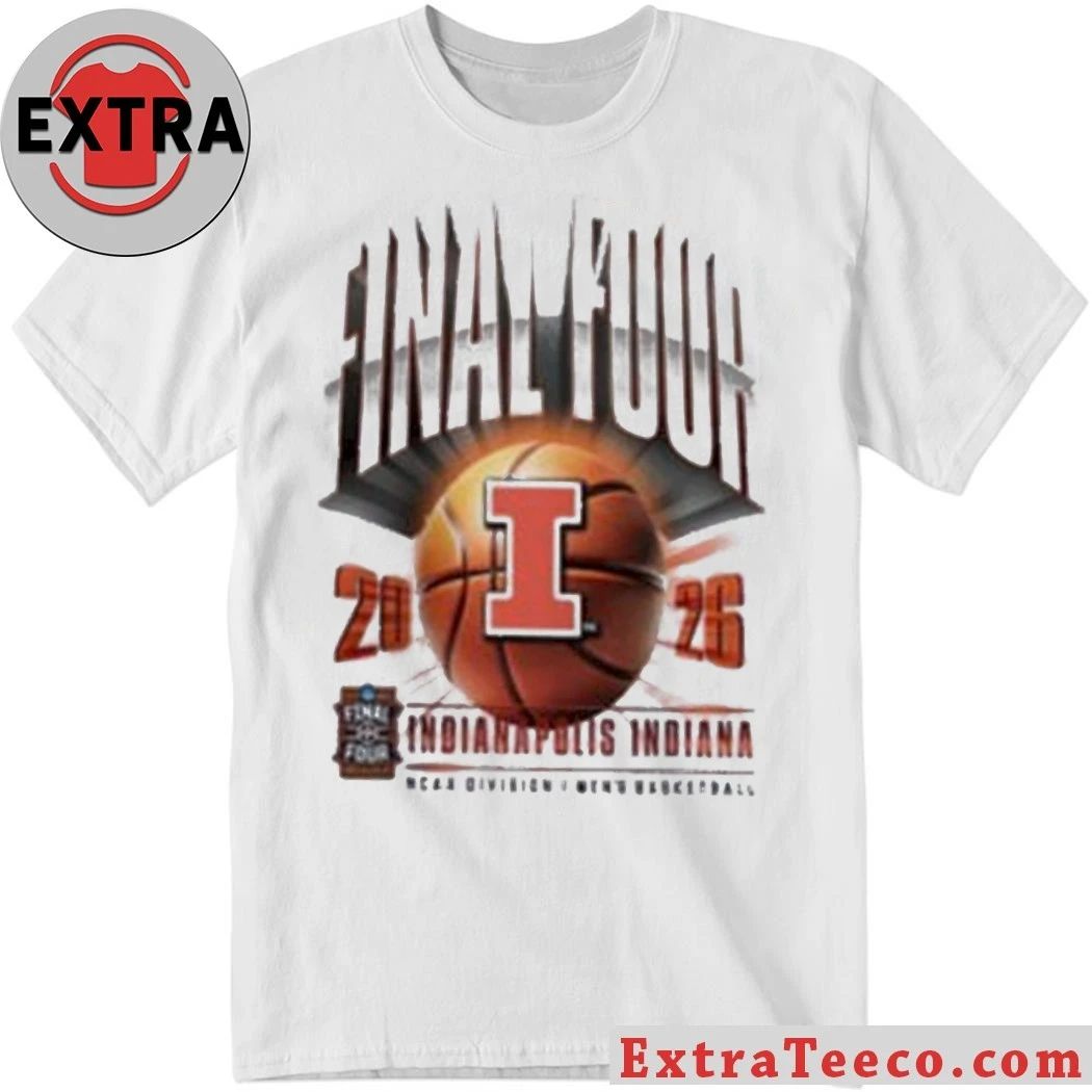 Indianapolis Indiana Illinois Final Four 2026 T-Shirt- Top-Rated Gift for College Basketball Lovers