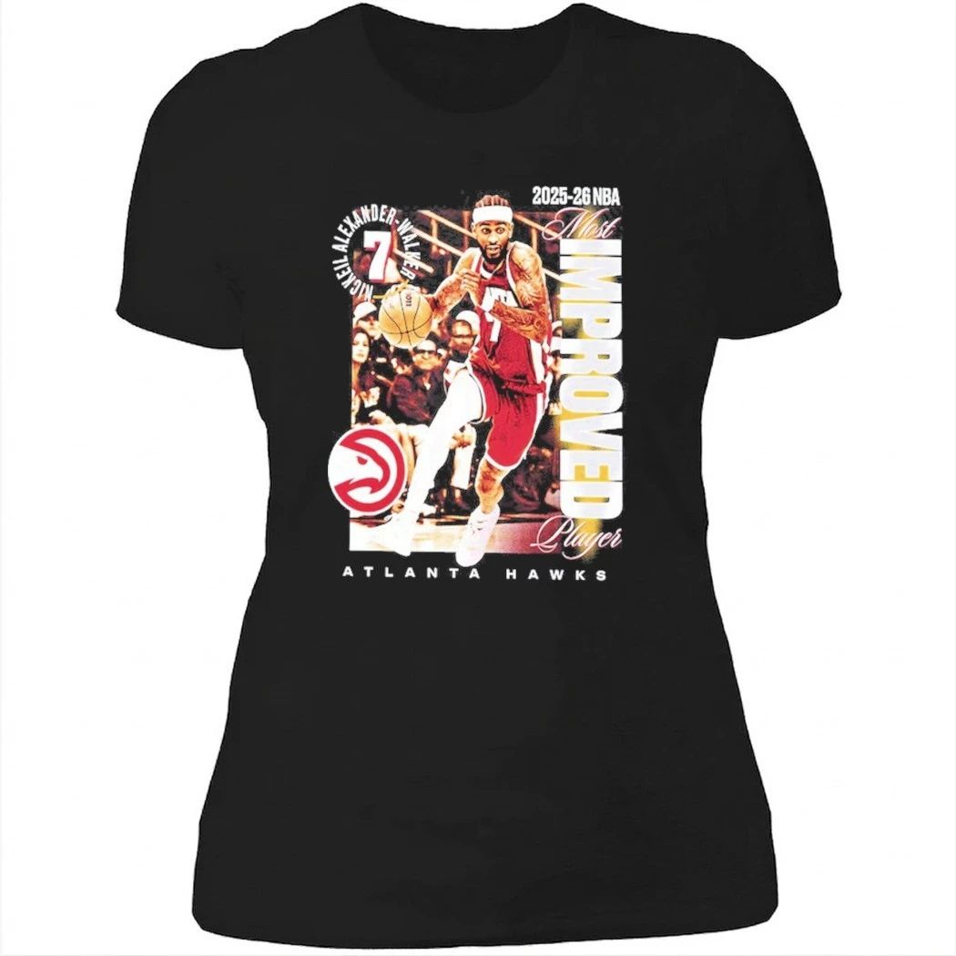 Atlanta Hawks Nickeil Alexander-Walker Black 2025-26 NBA Most Improved Player Legacy T-Shirt
